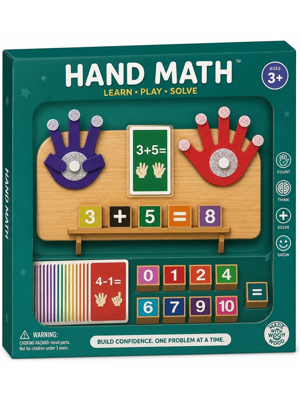 Wooden Finger Arithmetic Math Learning Board Counting Toy Montessori Preschool